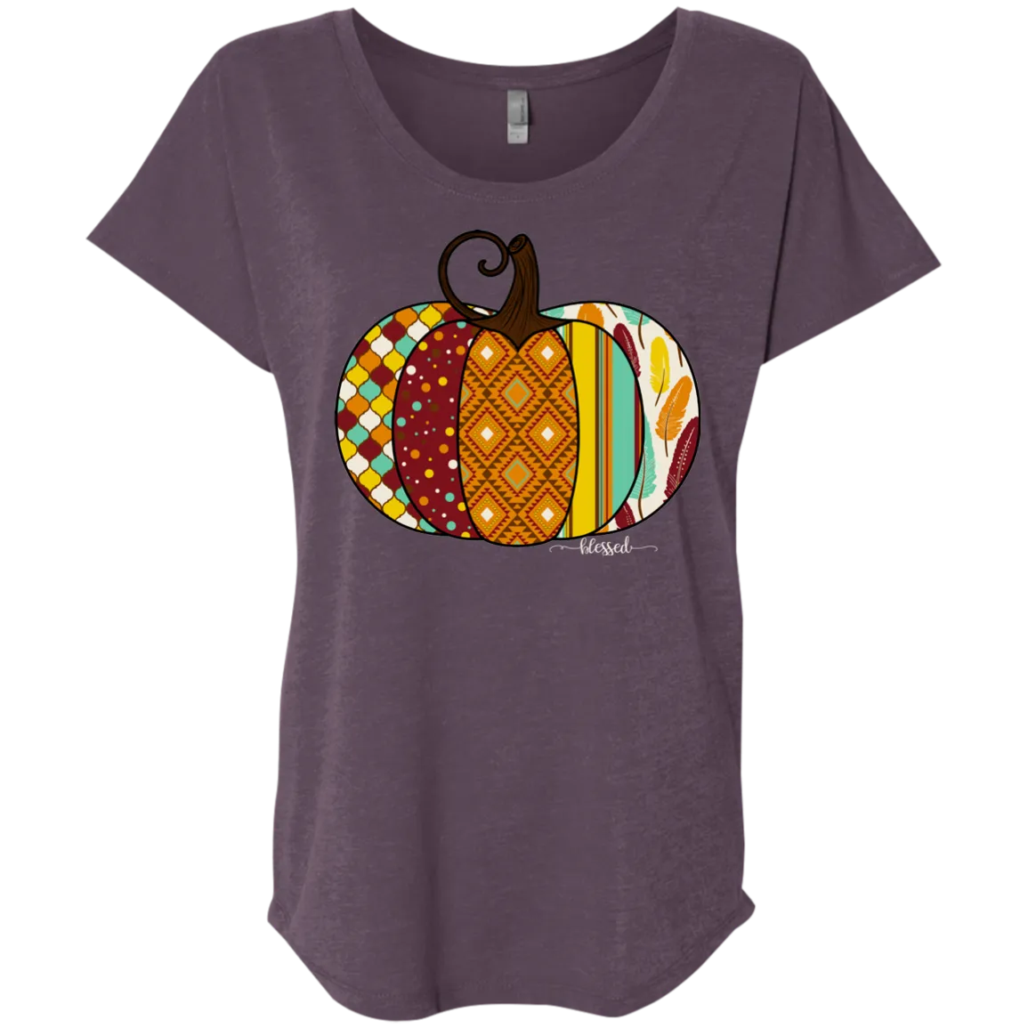 Blessed Pumpkin Bella Canvas Dolman Sleeve Shirt – Fall Christian Tee