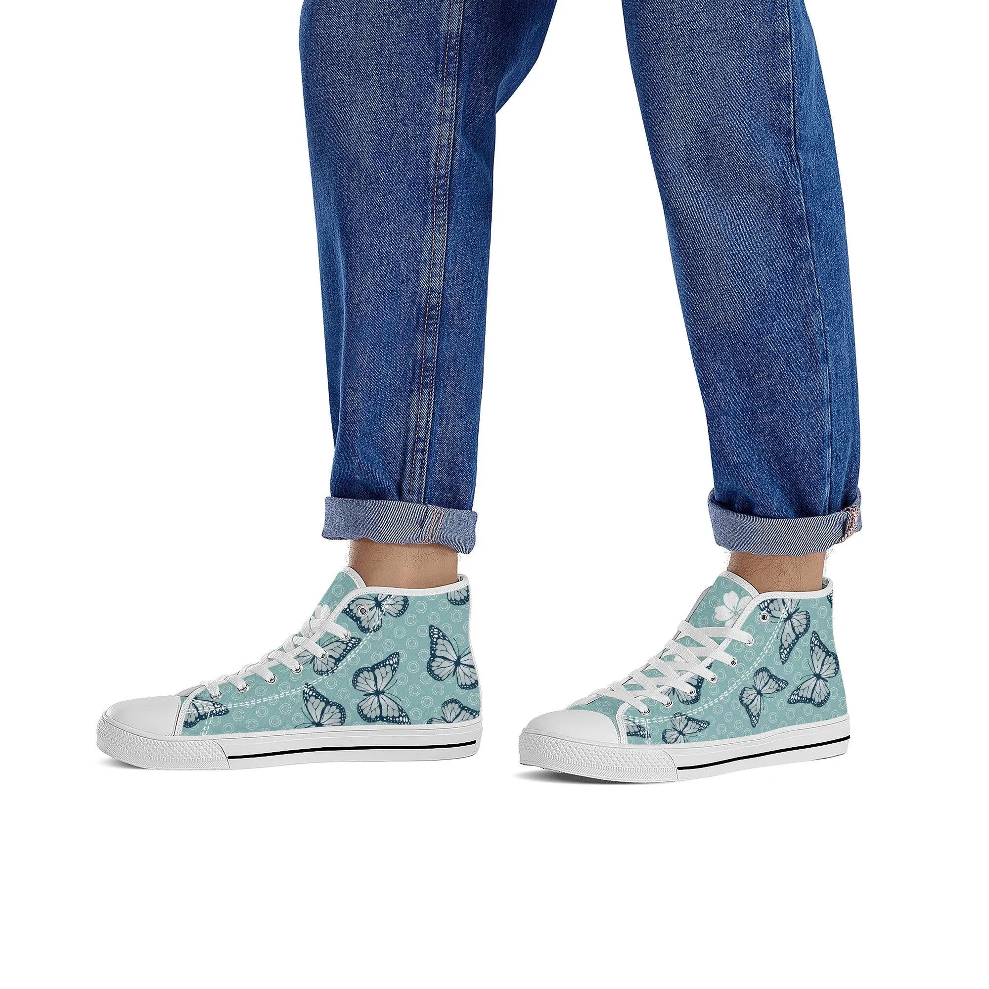 Blue Butterfly Eisen High Tops