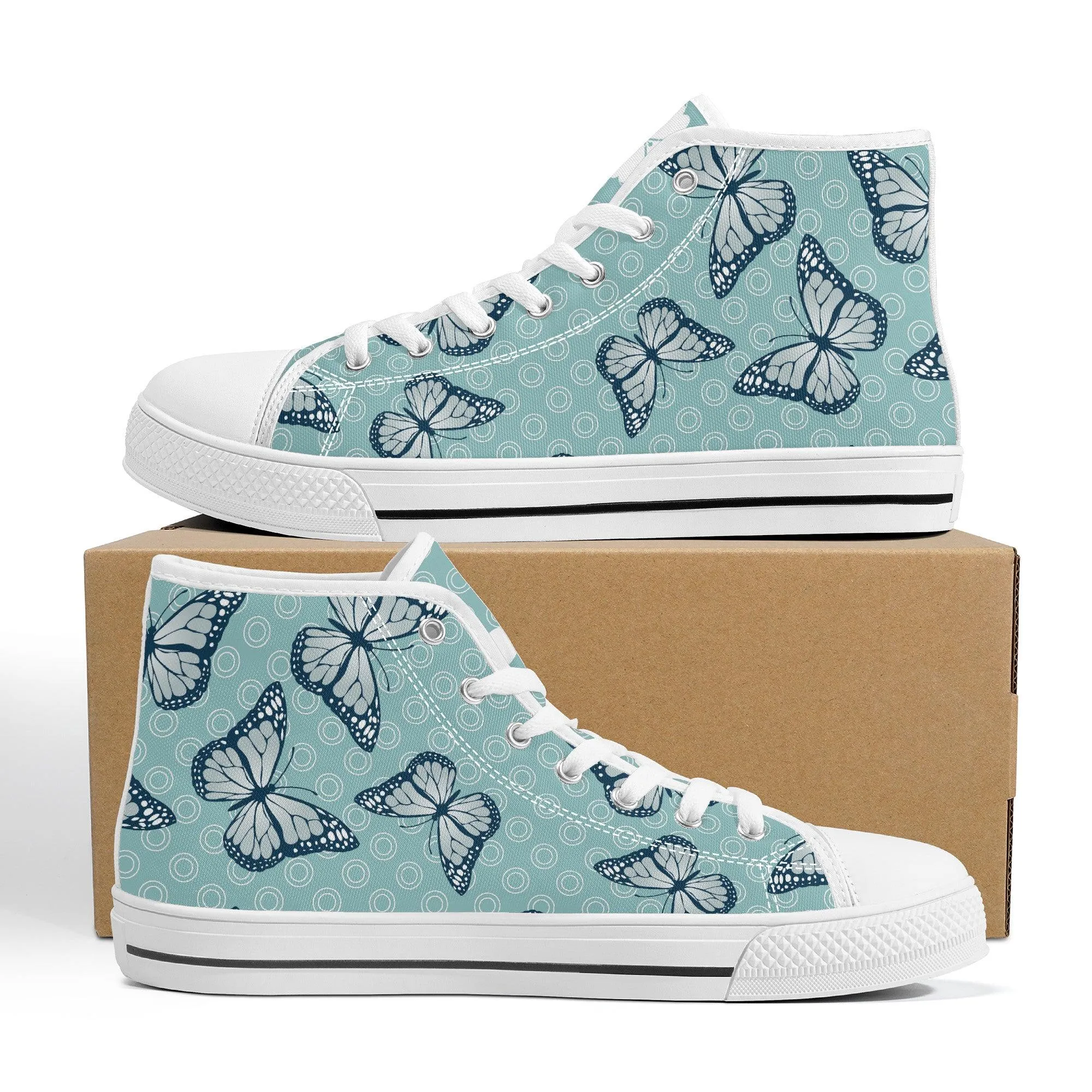 Blue Butterfly Eisen High Tops