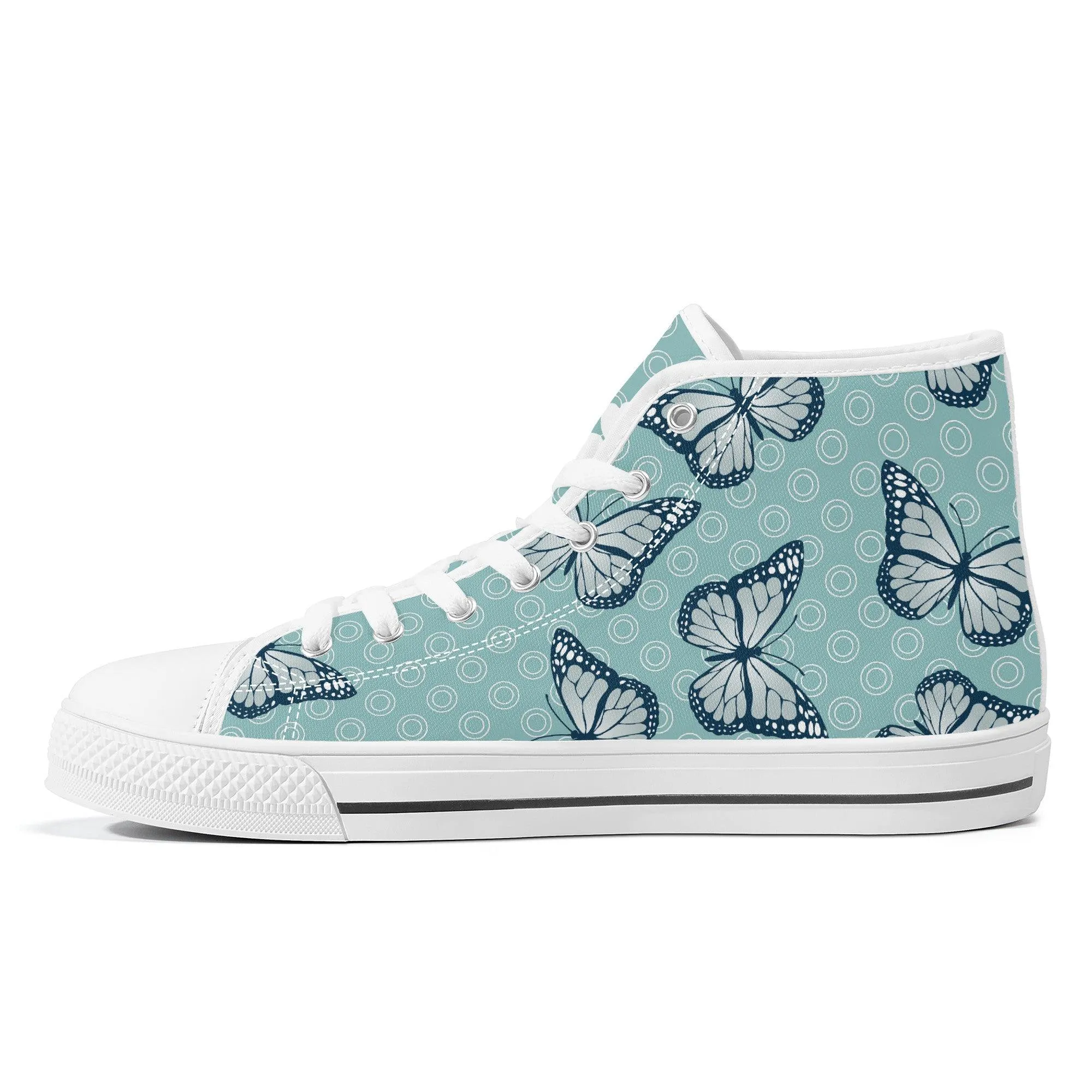 Blue Butterfly Eisen High Tops