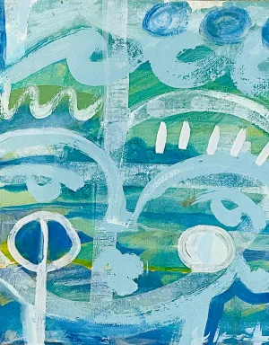 Blue Green Face