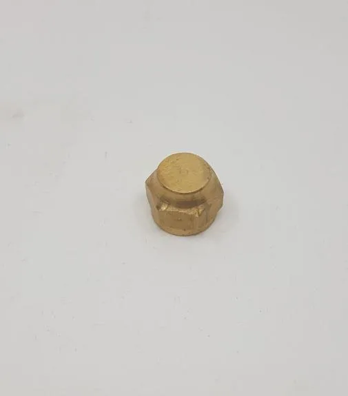 Brass Gas fitting 3-8 Flare Cap Nut for 3-8 Male Flare 01-5603