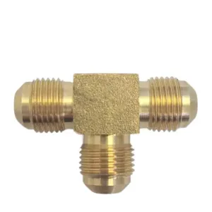 Brass Gas fitting 3-8 Flare Three Way Tee for 3-8 Copper Pipe 01-1905