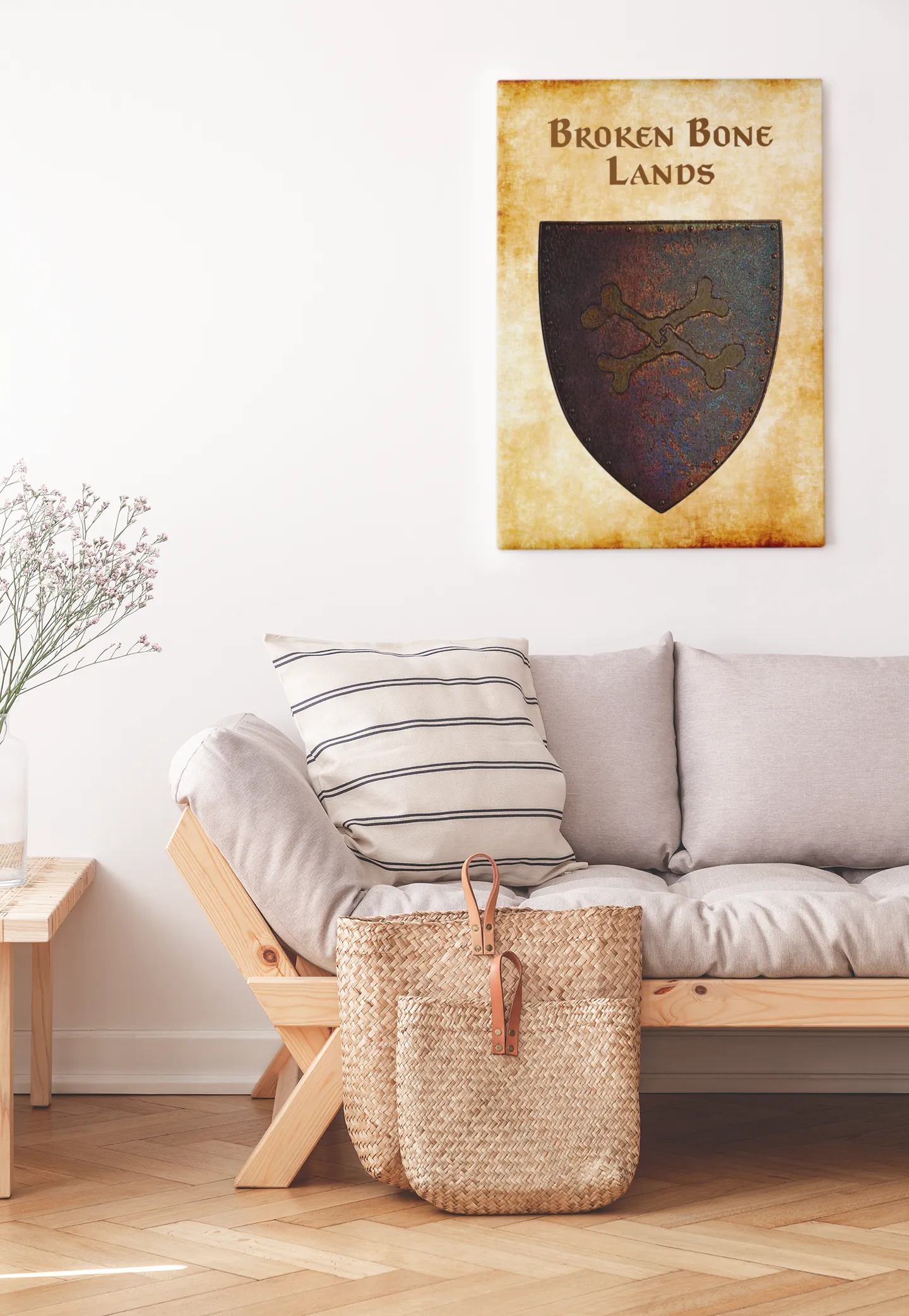 Broken Bone Lands Heraldry of Greyhawk Anna Meyer Cartography Canvas Art Print