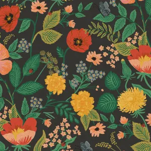 Camont, Poppy Fields in Black Unbleached CANVAS