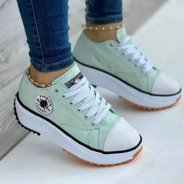Canvas Platform Sneakers