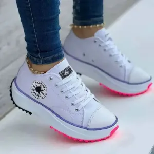 Canvas Platform Sneakers