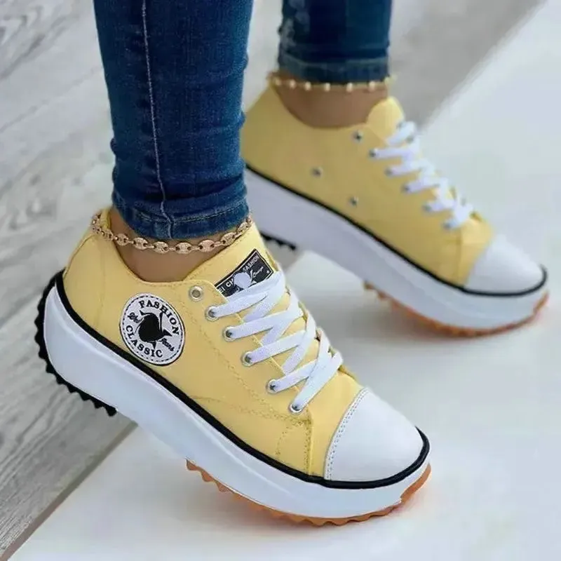 Canvas Platform Sneakers