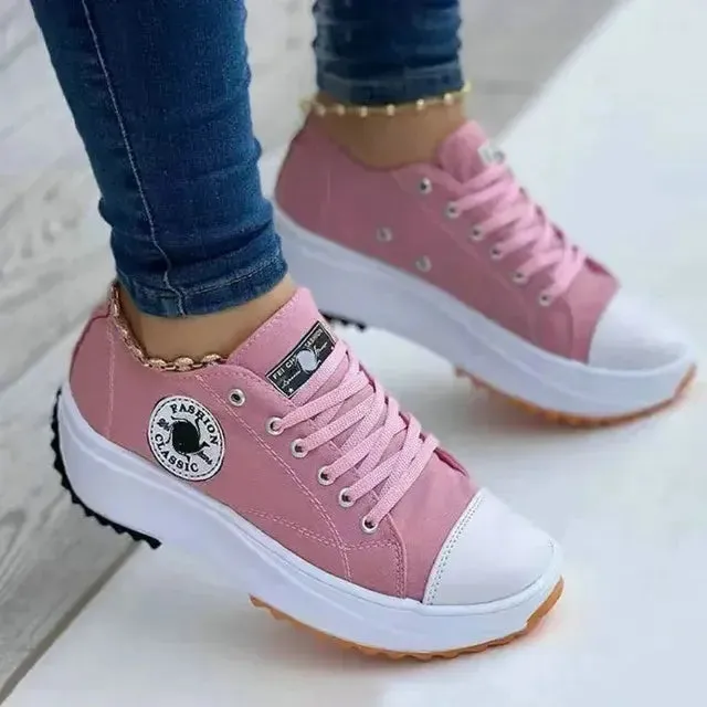 Canvas Platform Sneakers