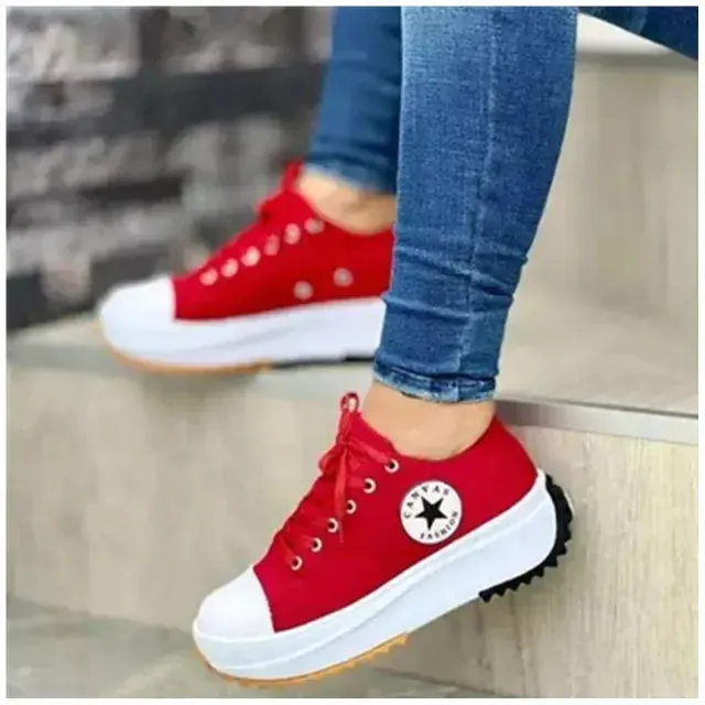 Canvas Platform Sneakers