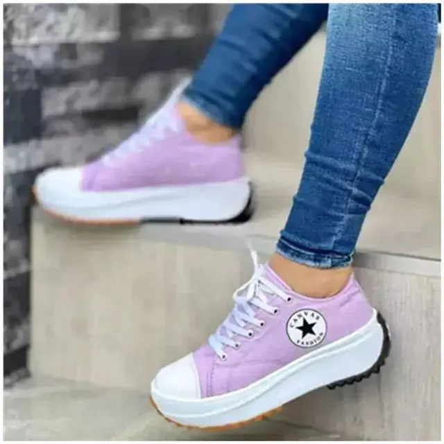 Canvas Platform Sneakers