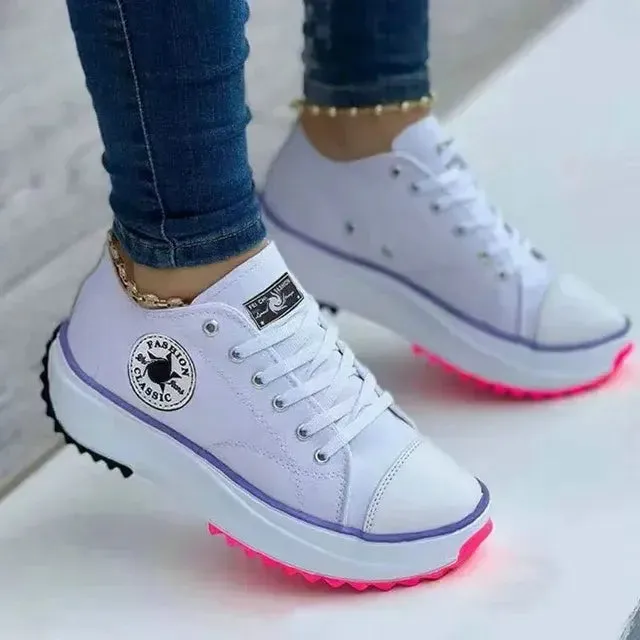 Canvas Platform Sneakers