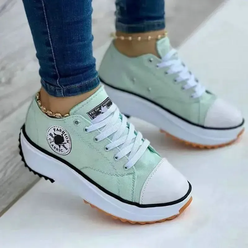 Canvas Platform Sneakers