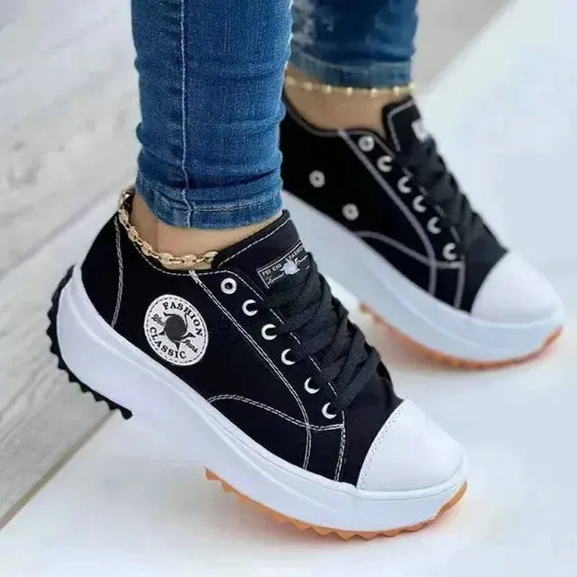Canvas Platform Sneakers