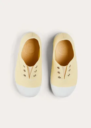 Canvas Plimsols in Cream (20-35EU)