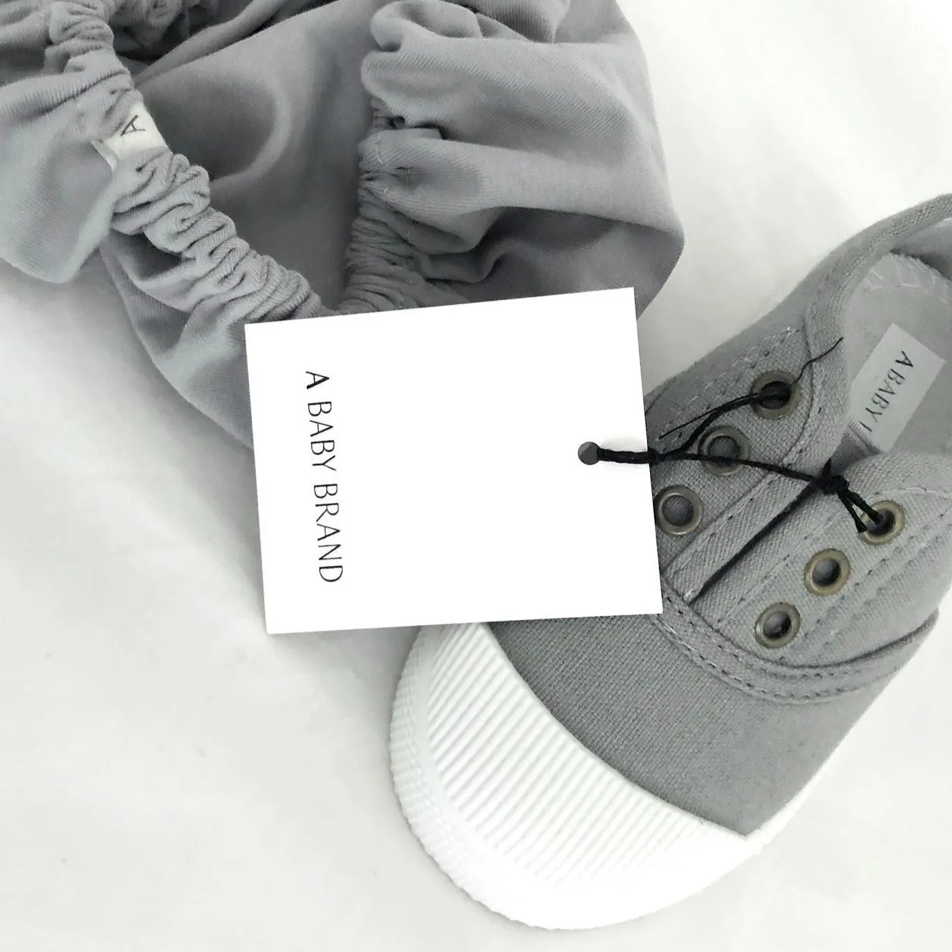 Caro Canvas Pump Shoes with Rubber Sole (Grey)