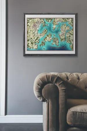 Cavalier Bay Misjay Maps Canvas Art Print