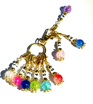CCG #0007 Set of 9 Crochet Knitting Stitch Markers