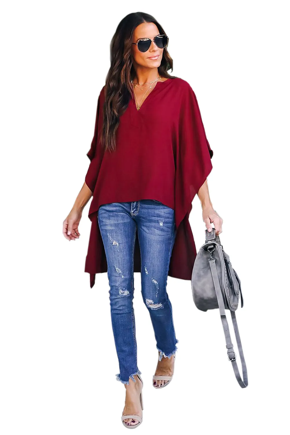 Chic High Low Kimono Top