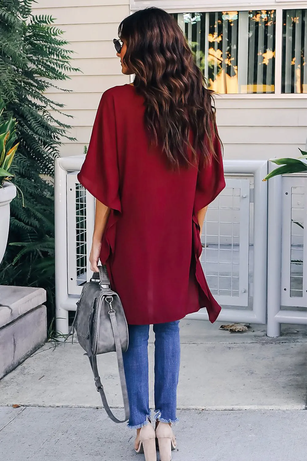 Chic High Low Kimono Top