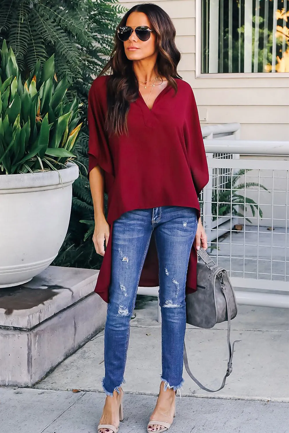 Chic High Low Kimono Top