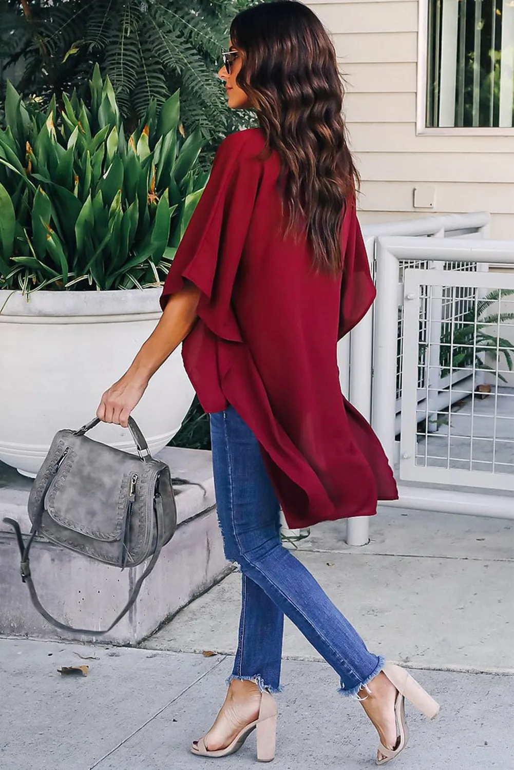 Chic High Low Kimono Top