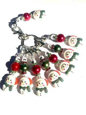 Christmas 003 Set  of 8 Crochet Knitting Stitch Markers