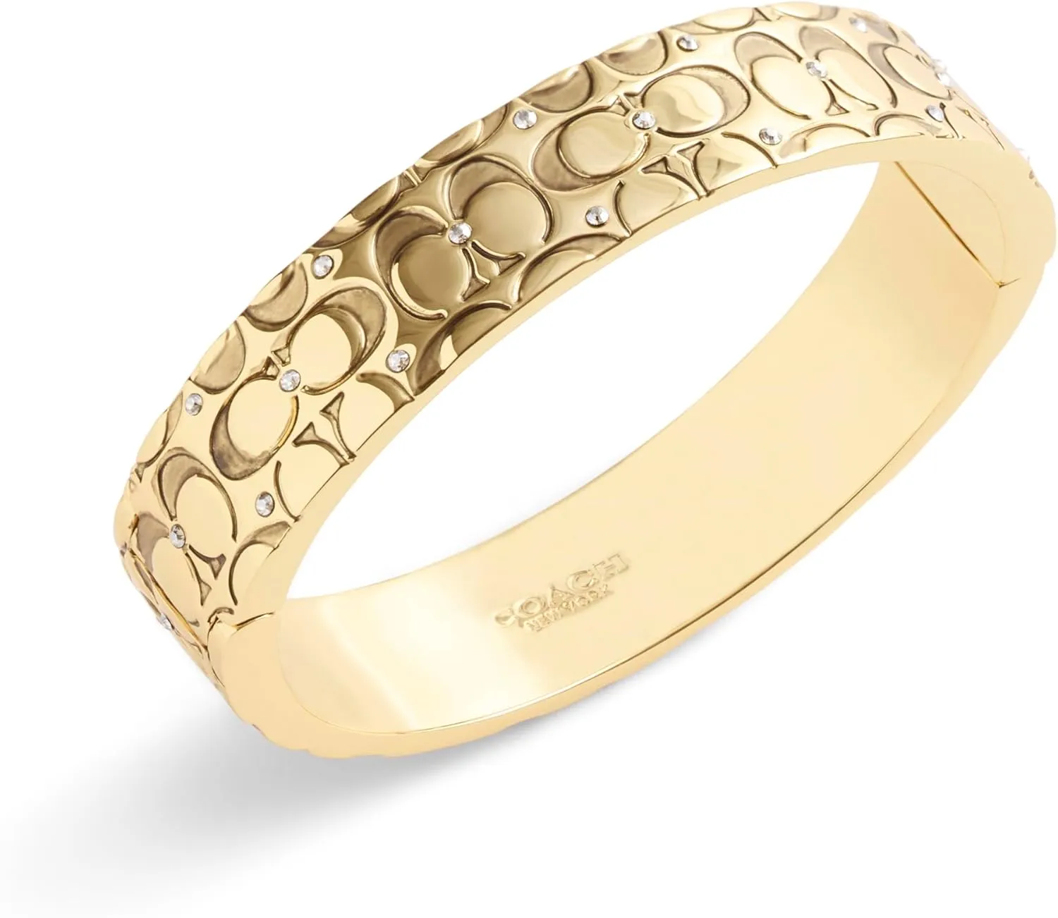 COACH Quilted C Hinged Bangle Bracelet