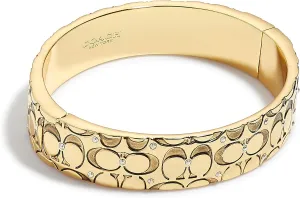 COACH Quilted C Hinged Bangle Bracelet