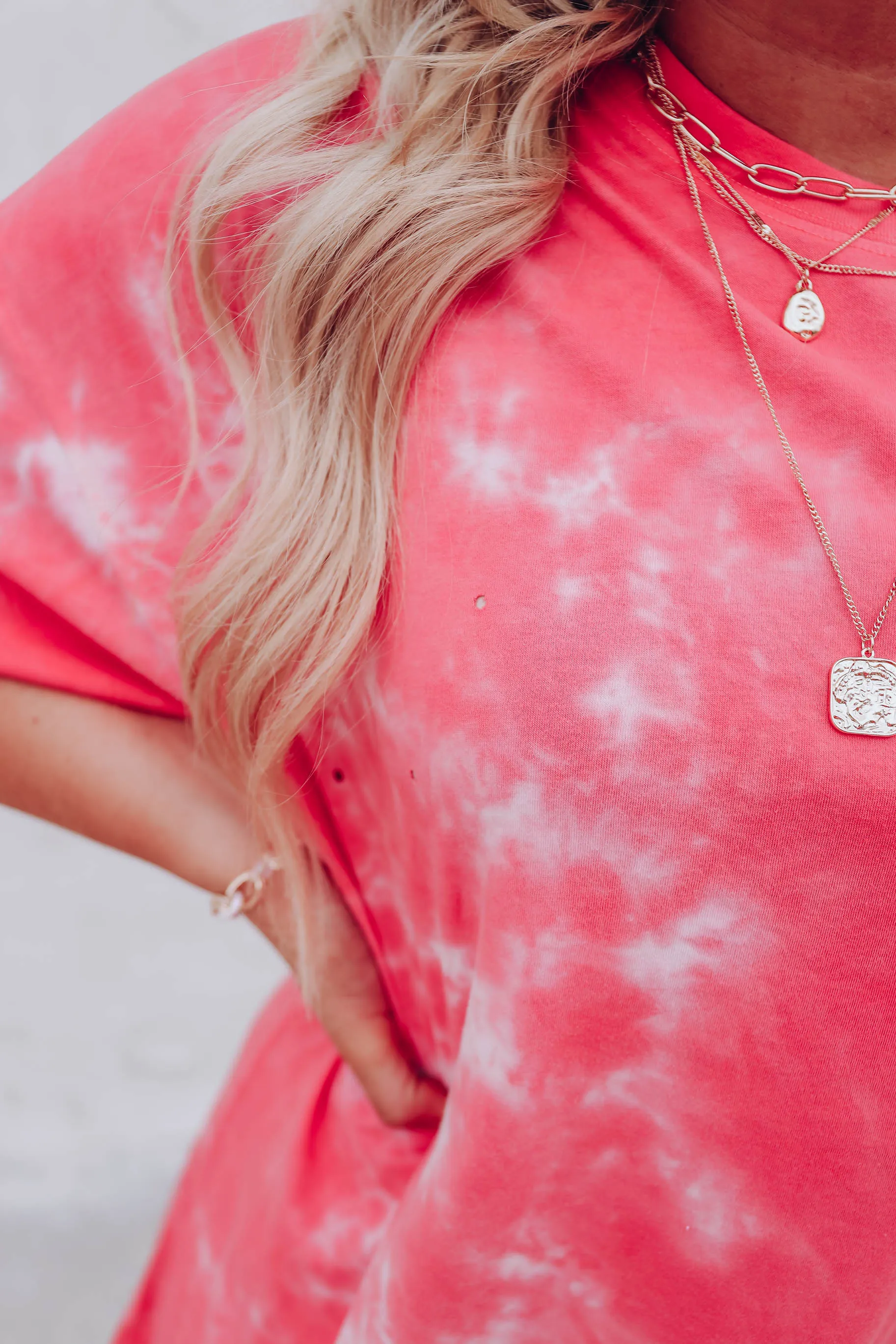 Color Me Red Destroyed Top