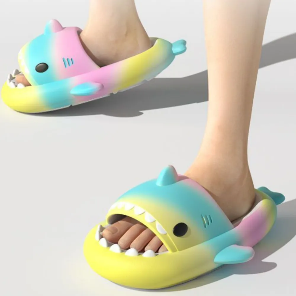 Colorful Shark Slippers