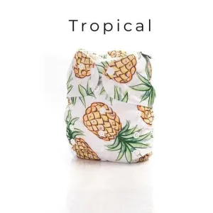Couche à poche - avec insert de type trifold en bambou - Taille unique - Tropical - Mme & Co 2.0