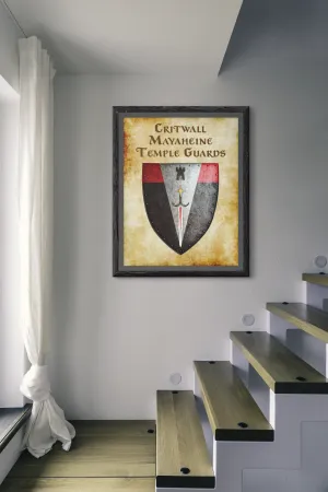 Critwall - Mayaheine Temple Guards Heraldry of Greyhawk Anna Meyer Cartography Canvas Art Print