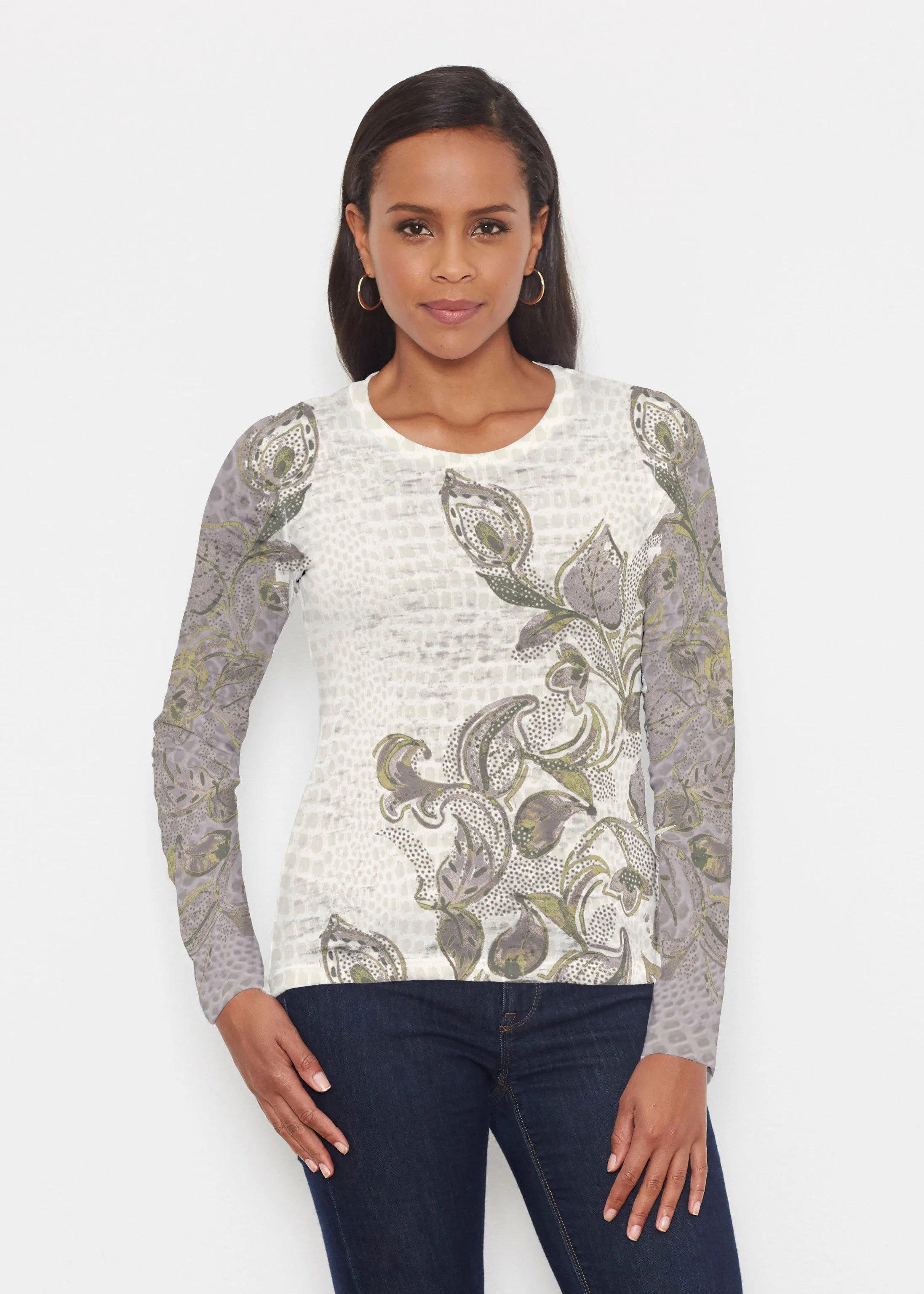Crocodile Vine (8066) ~ Signature Long Sleeve Crew Shirt