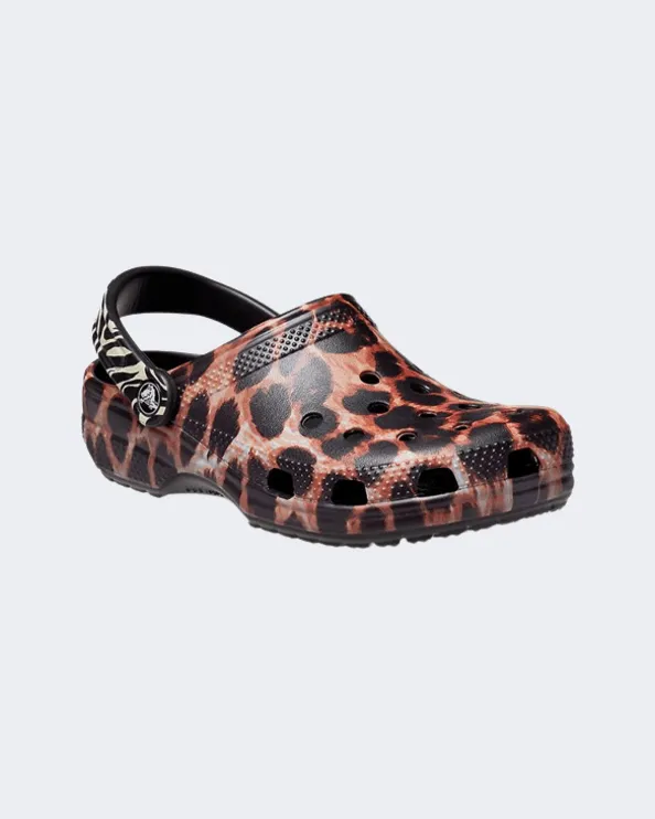 Crocs Classic Animal Remix Clog Unisex Lifestyle Slippers Black/Animal