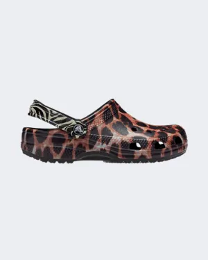 Crocs Classic Animal Remix Clog Unisex Lifestyle Slippers Black/Animal