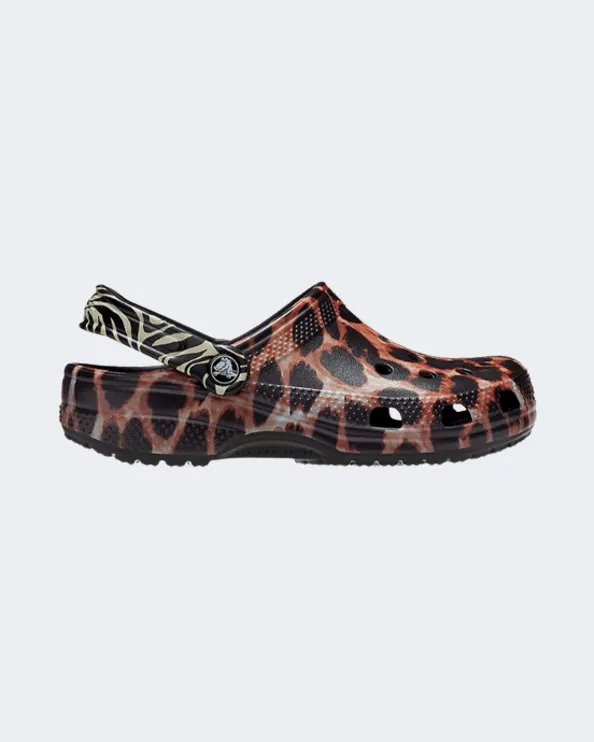 Crocs Classic Animal Remix Clog Unisex Lifestyle Slippers Black/Animal