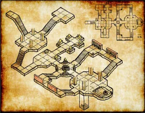 Cult Temple Fantasy Map