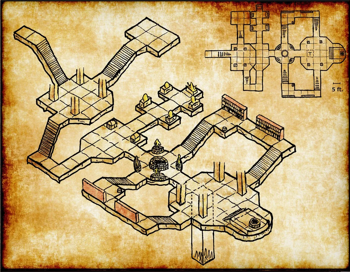 Cult Temple Fantasy Map