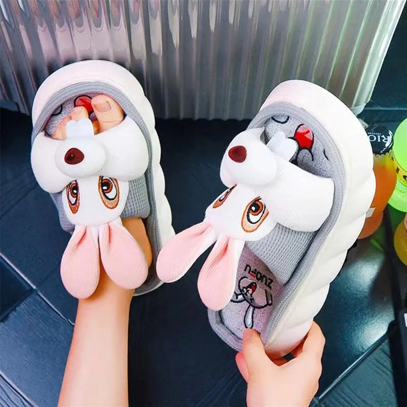 Cute Animal Faces Designer Slippers/Thick Sole Couples Unisex