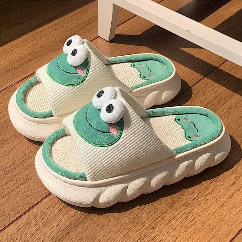 Cute Animal Faces Designer Slippers/Thick Sole Couples Unisex