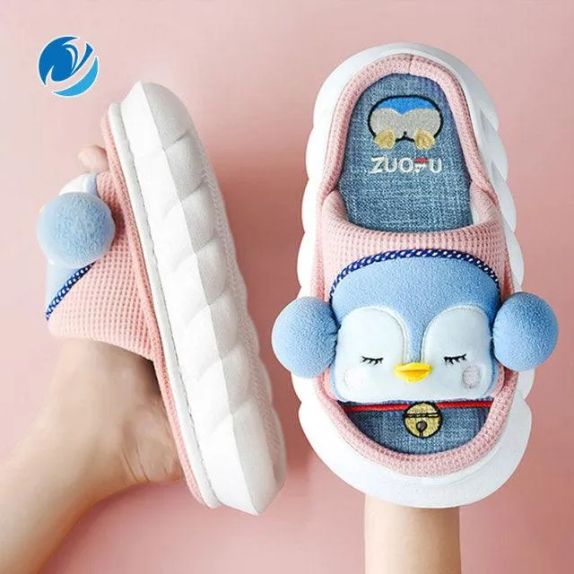 Cute Animal Faces Designer Slippers/Thick Sole Couples Unisex