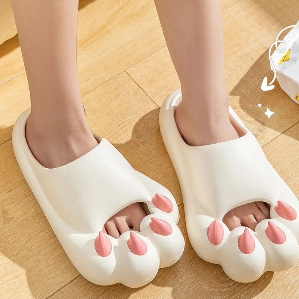 Cute Bear Paw Soft Slippers