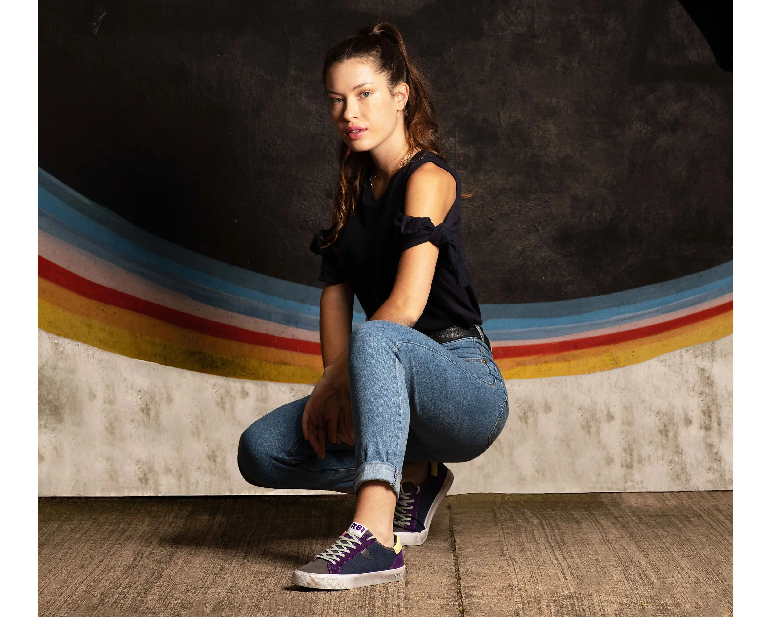 Cyber Blue & Purple Low-top