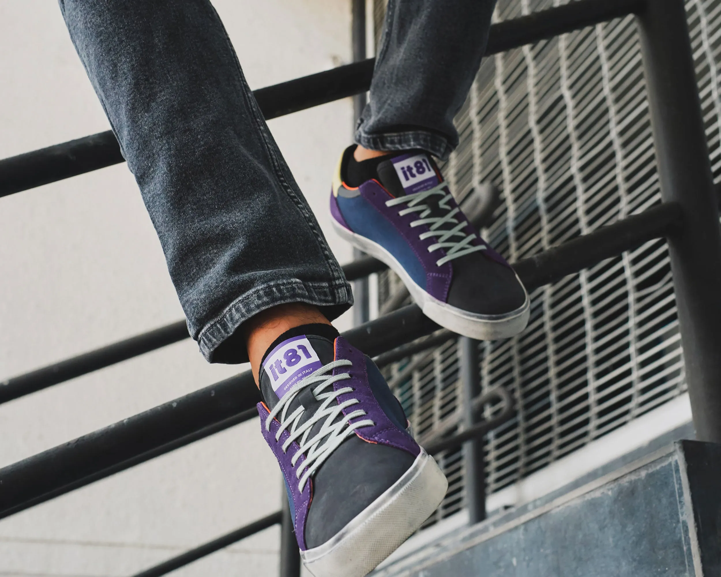 Cyber Blue & Purple Low-top