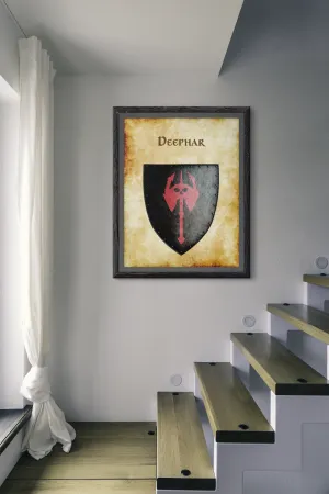 Deephar Heraldry of Greyhawk Anna Meyer Cartography Canvas Art Print