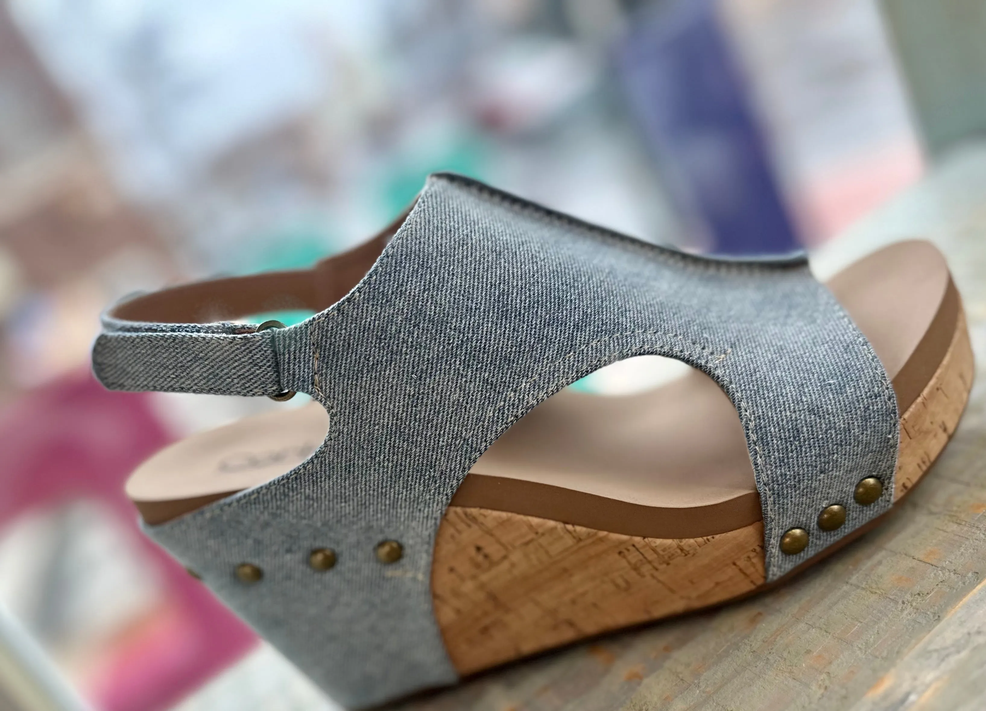 Denim Desperado Wedges