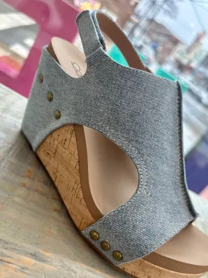 Denim Desperado Wedges