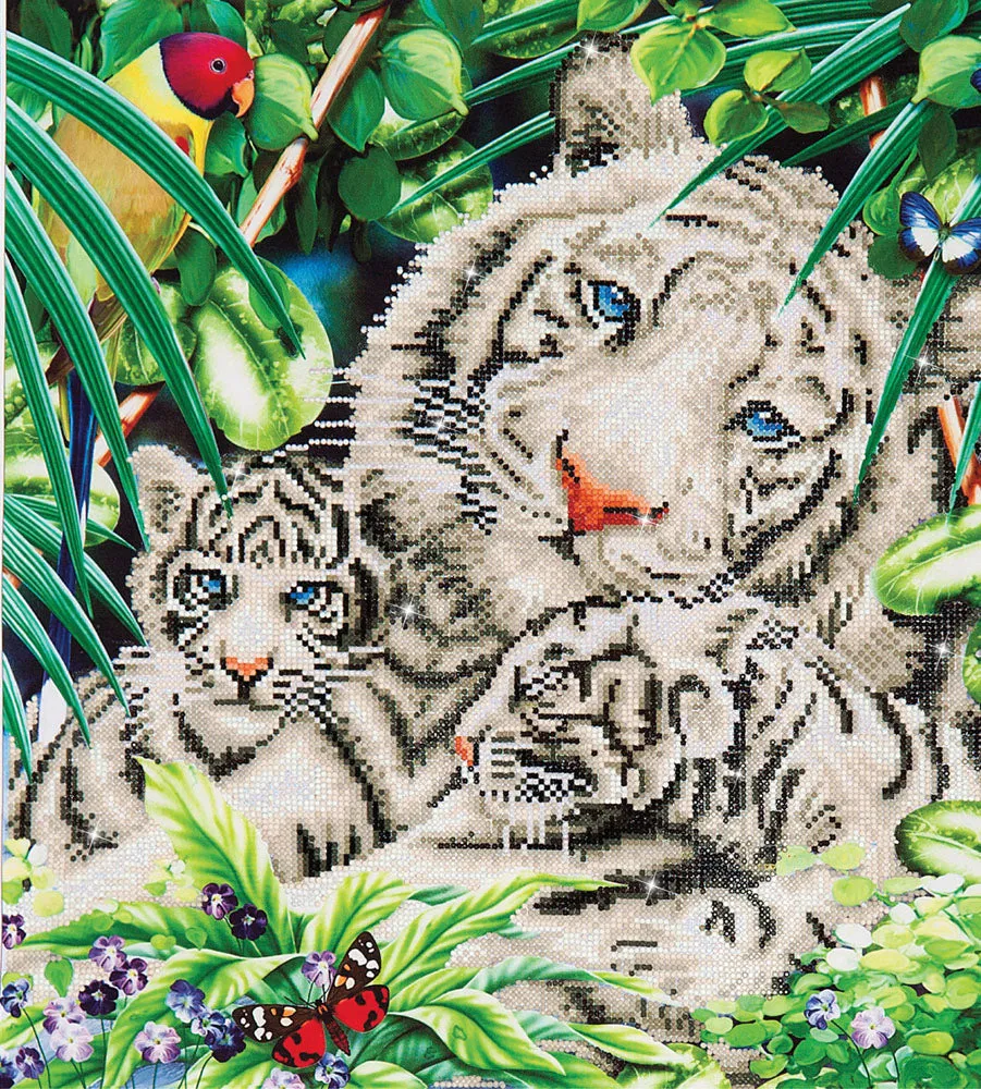 Diamond Dotz Printed Canvas Kit Fabric Needlecrafts 52cm x 42cm - Select Design