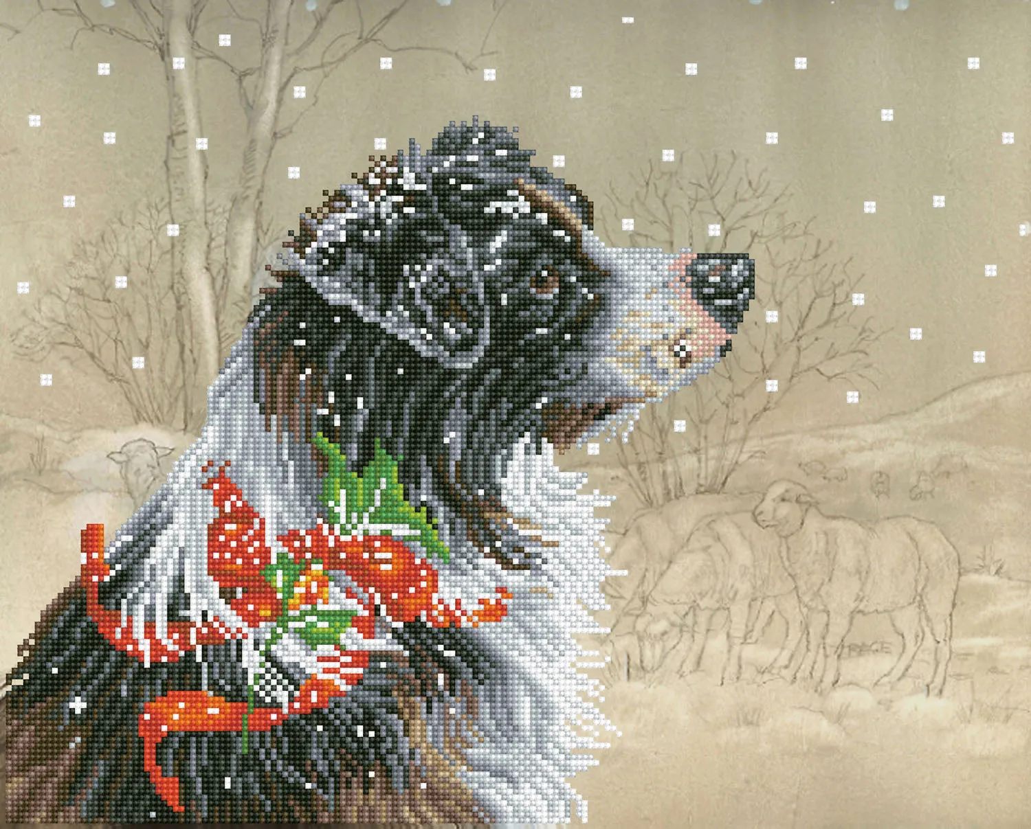 Diamond Dotz Printed Canvas Kit Fabric Needlecrafts 52cm x 42cm - Select Design